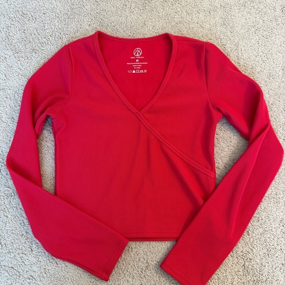 Move Theology Ribbed Long Sleeve Top M